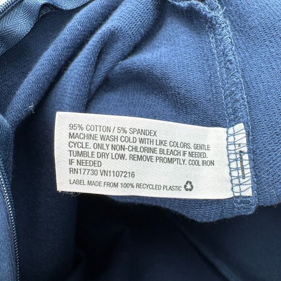 THE NINES BY HATCH Blue Short Sleeve Maternity Jumpsuit Pantsuit Size L Large - Picture 7 of 7